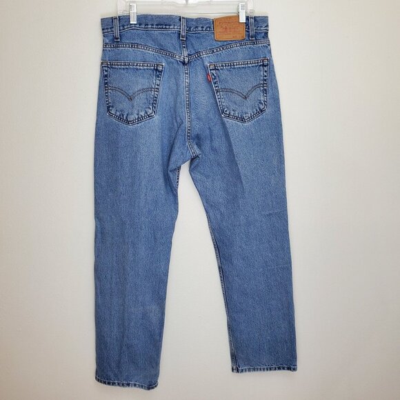 Levi's 505 Regular Fit Straight Leg Y2K medium wash jeans - Picture 9 of 10